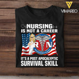 Personalized Nursing Is Not A Career Cool Nurse On Flag 2D Printed Tshirt