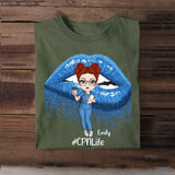 Personalized Nurse Chibi On Glitter Sexy Lips Gifts For Nurse 2D Printed Tshirt