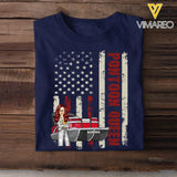 Personalized Pontoon Queen Flag Background T-shirt Printed 23JUN-PN21