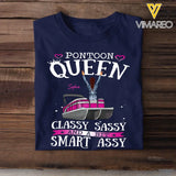 Personalized Pontoon Queen Classy Sassy And A Bit Smart Assy T-shirt Printed HQMTH2206