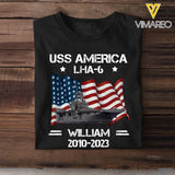 Personalized Upload Photo US Navy Ships With Name And Served Time T-Shirt Printed QTPN2406