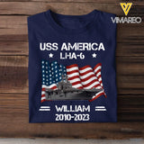 Personalized Upload Photo US Navy Ships With Name And Served Time T-Shirt Printed QTPN2406