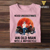 Personalized Never Underestimate An Old Man With A Motorcycle T-shirt Printed MTHPN2406