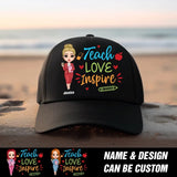 Personalized Teach Love Inspire Gift for Teachers Cap Printed 23JUN-KVH26