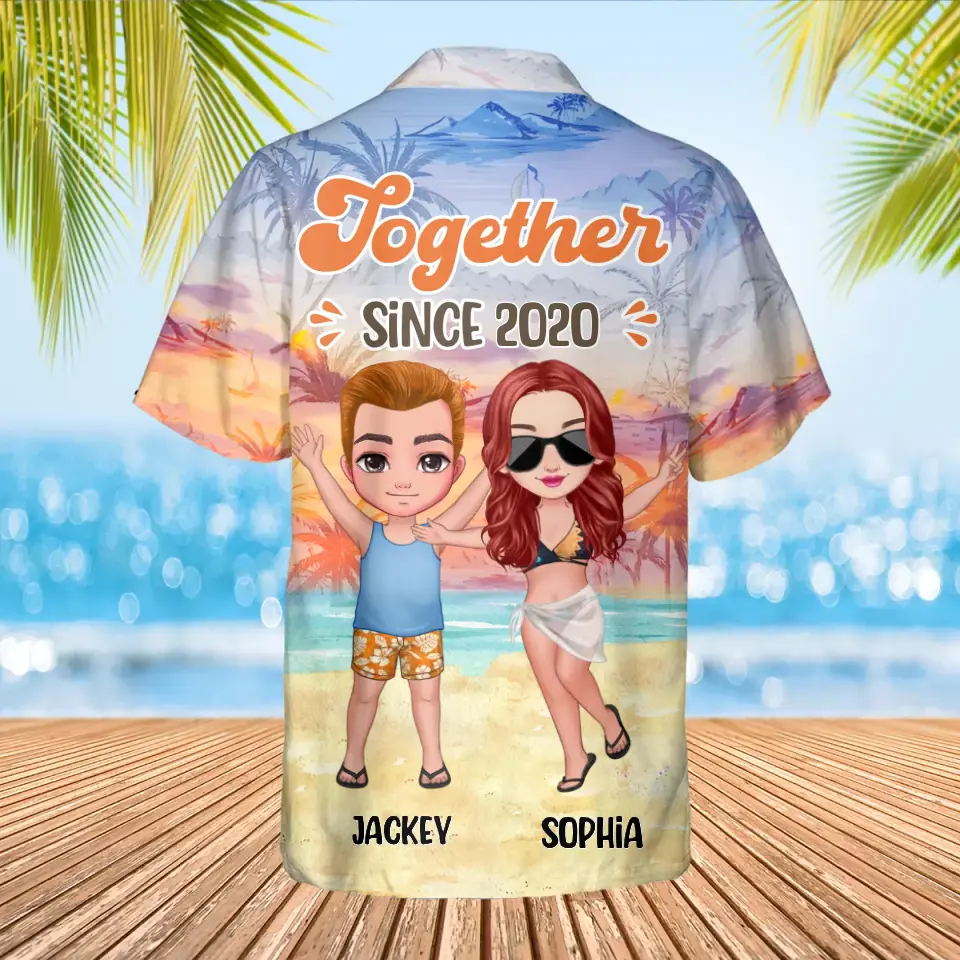 Personalized Husband And Wife Together Since Hawaii Shirt Printed QTHQ3006