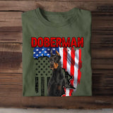 Personalized Upload Your Doberman Photo Dog Lovers Gift T-Shirt Printed QTDT0607