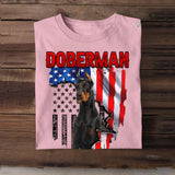 Personalized Upload Your Doberman Photo Dog Lovers Gift T-Shirt Printed QTDT0607