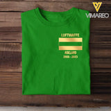 Personalized German Soldier/Veteran Name & Flag T-shirt Printed 23JUL-HQ03