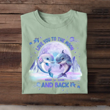 Personalized Love You To The Moon And Back Dolphin Couple T-shirt Printed DT67