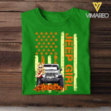 Personalized Jeep Girl Autumn Leaves Flag Background T-shirt Printed MTKVH0807