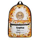 Personalized Fall Season Kid Name School Name Kid's Backpack Printed PNPN1107