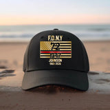 Personalized US Firefighter Flag Cap Printed 23JUL-PD18