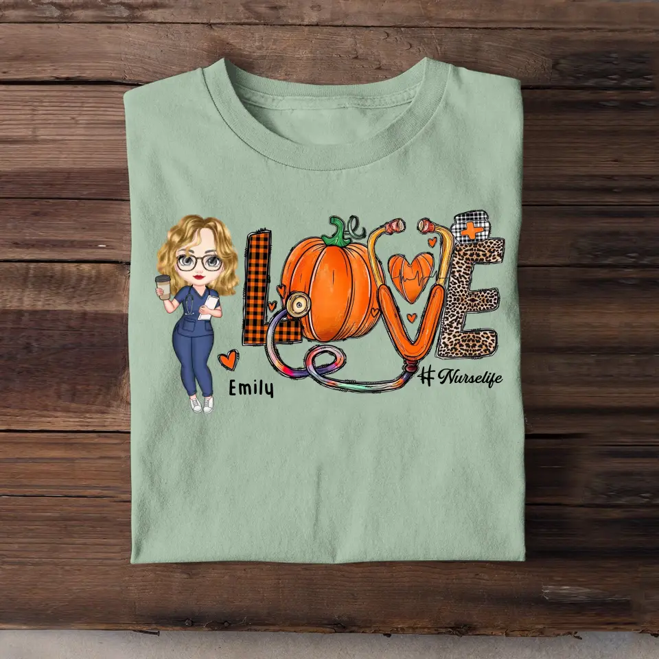 Personalized Love Nurselife Gift For Nurse T-shirt Printed HTHDNL1907