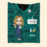 Personalized I Love Nursing Gift For Nurse Fleece or Sherpa Blanket Printed HTHKVH2007