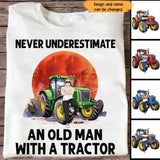 Personalized Never Underestimate An Old Man With A Tractor T-shirt Printed 23JUL-HN20
