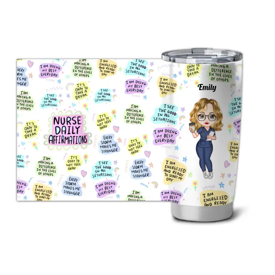 Personalized Gift For Nurse Nurse Daily Affirmations Tumbler Pritned HTHHN2207