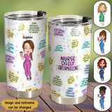Personalized Gift For Nurse Nurse Daily Affirmations Tumbler Pritned HTHHN2207