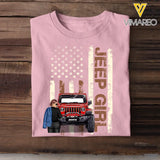 Personalized Colorful Flag Jeep Lover T-shirt Printed QTHN267