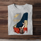 Personalized French Rank Camo Flag T-shirt Printed 23JUL-PN25