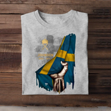 Personalized Swedish Rank Camo Flag T-shirt Printed 23JUL-PN25