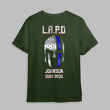 Personalized  Skull Flag US Police Department T-shirt Printed 23JUL-PD26