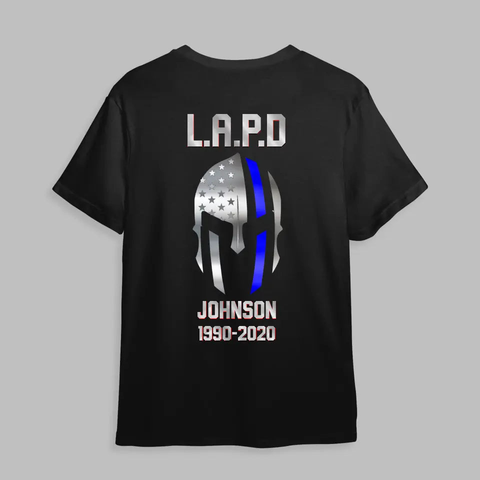 Personalized  Skull Flag US Police Department T-shirt Printed 23JUL-PD26