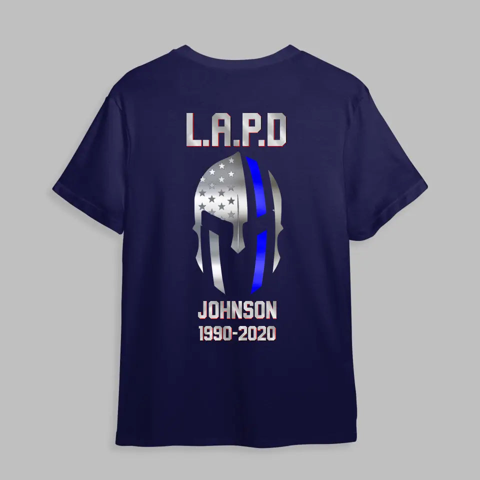 Personalized  Skull Flag US Police Department T-shirt Printed 23JUL-PD26