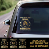 Personalized US My Oath Of Enlistment Has No Expiration Date Car Decal Printed QTPN267