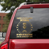 Personalized US My Oath Of Enlistment Has No Expiration Date Car Decal Printed QTPN267