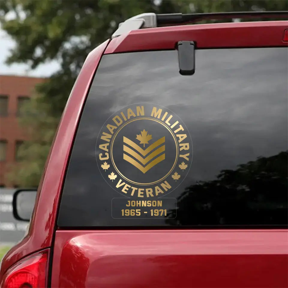 Personalized Canadian Military Car Decal Printed QTPN202331