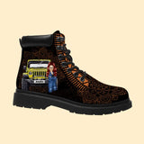 Personalized Jeep Girl Leather Boots Printed 23JUL-PD27