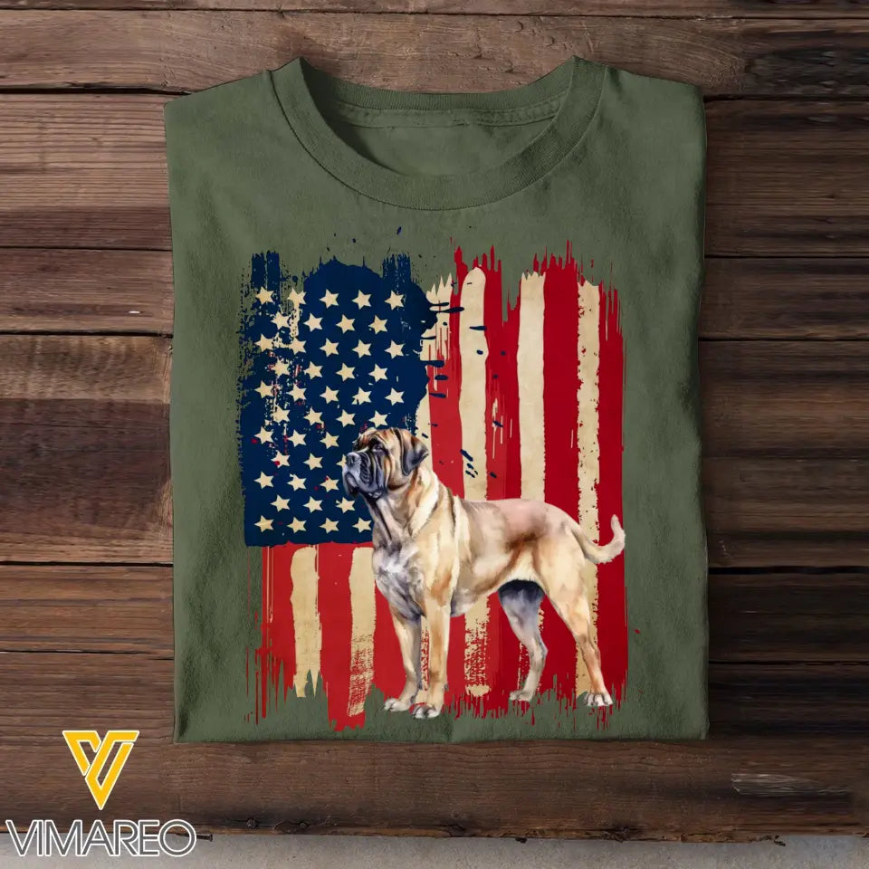 Personalized  Dog Flag Tshirt Gift For Dog Lovers Printed AUG202340PTN