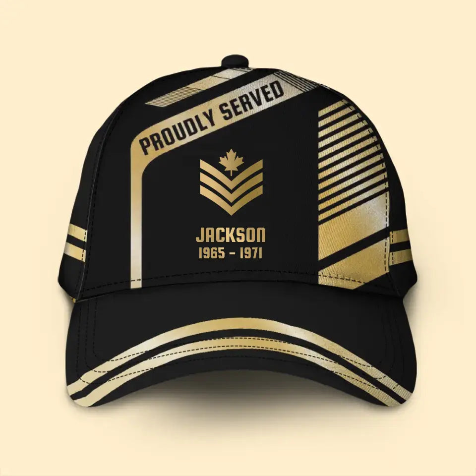 Personalized Canadian Proudly Served Cap Printed QTVD202338