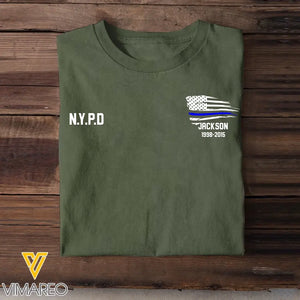 Personalized US Law Enforcement With Thin Blue Line T-shirt Printed QTPD2023106
