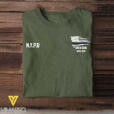Personalized US Law Enforcement With Thin Blue Line T-shirt Printed QTPD2023106