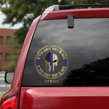 Personalized Firefighter Red Thin Line Flag Car Decal Printed QTPN2023109