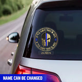 Personalized Firefighter Red Thin Line Flag Car Decal Printed QTPN2023109