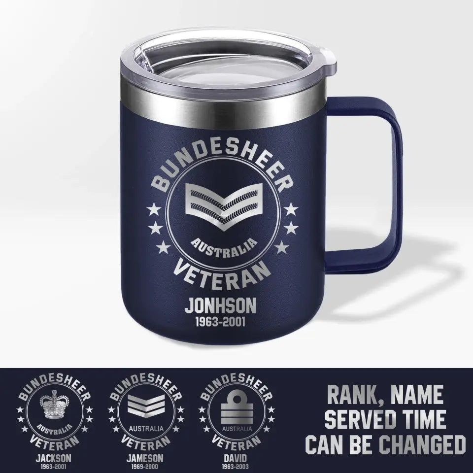 Personalized Australian Armed Forces With Name And Year Laser Handle Cup Printed 2023123KVH