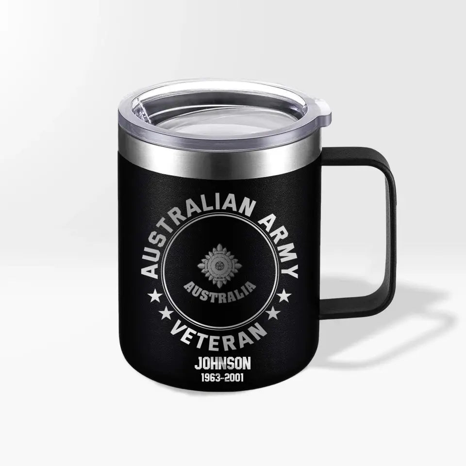 Personalized Australian Armed Forces With Name And Year Laser Handle Cup Printed 2023123KVH