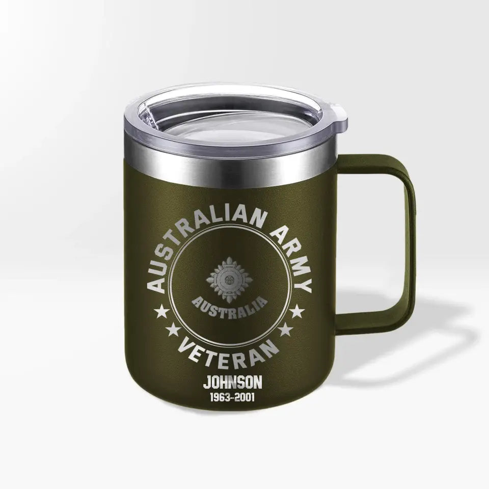 Personalized Australian Armed Forces With Name And Year Laser Handle Cup Printed 2023123KVH