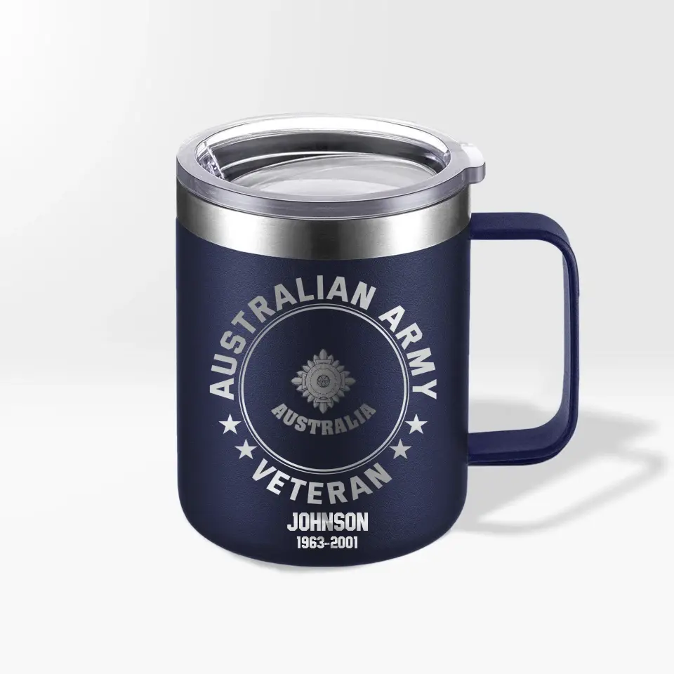 Personalized Australian Armed Forces With Name And Year Laser Handle Cup Printed 2023123KVH