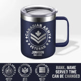 Personalized Canadian Armed Forces With Name And Year Laser Handle Cup Printed 202398KVH