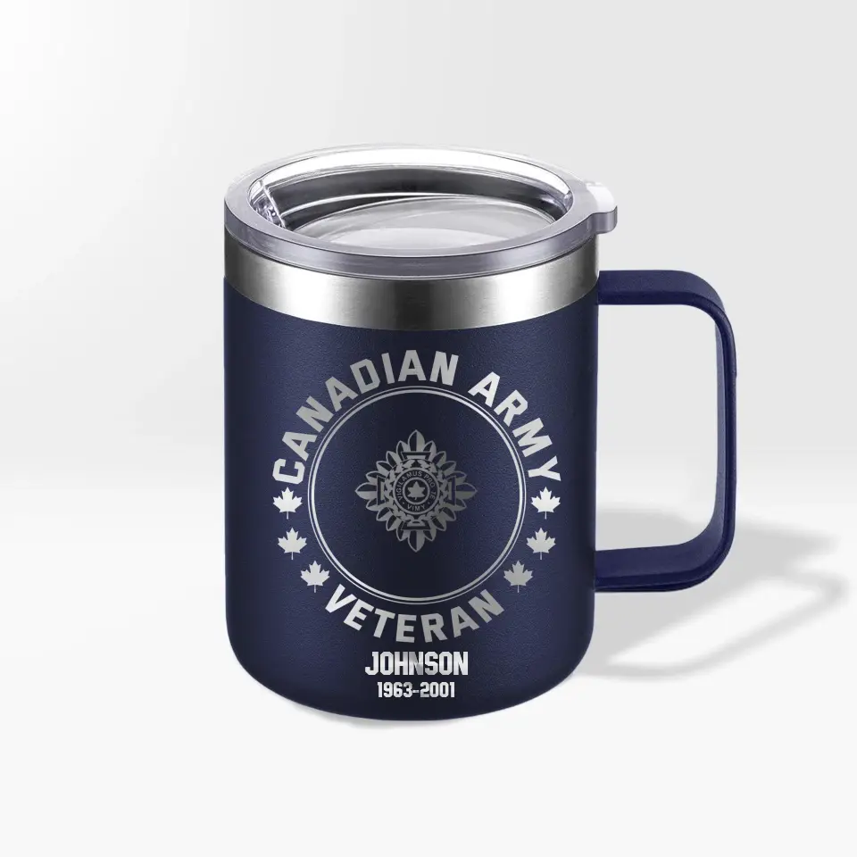 Personalized Canadian Armed Forces With Name And Year Laser Handle Cup Printed 202398KVH