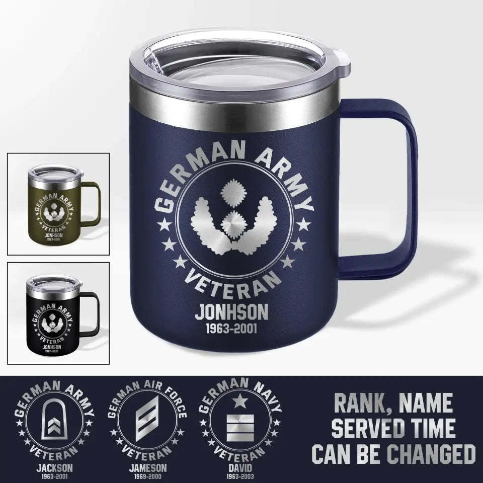 Personalized German Armed Forces With Name And Year Laser Handle Cup Printed 2023138KVH