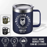Personalized Norwegian Armed Forces With Name And Year Laser Handle Cup Printed 2023138KVH