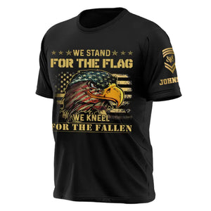 Personalized US We Stand For The Flag We Kneel For The Fallen T-shirt Printed QTPD2023141