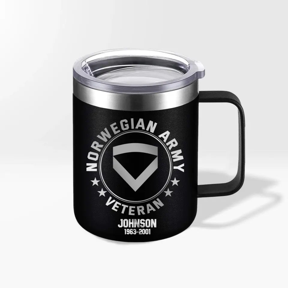 Personalized Norwegian Armed Forces With Name And Year Laser Handle Cup Printed 2023138KVH