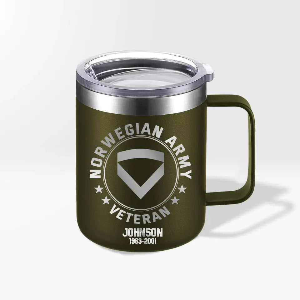 Personalized Norwegian Armed Forces With Name And Year Laser Handle Cup Printed 2023138KVH
