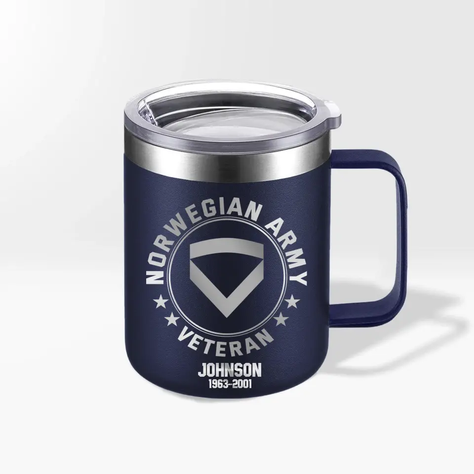 Personalized Norwegian Armed Forces With Name And Year Laser Handle Cup Printed 2023138KVH