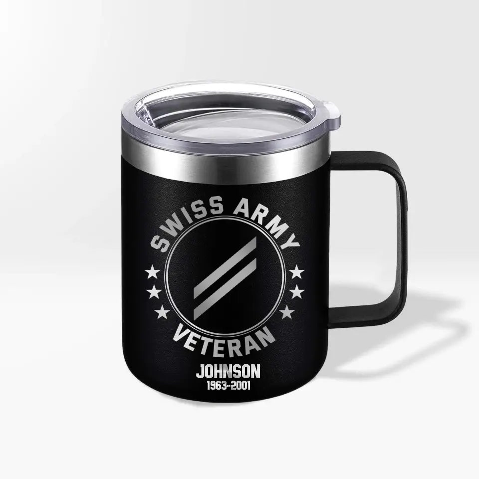 Personalized Swiss Armed Forces With Name And Year Laser Handle Cup Printed 2023138KVH